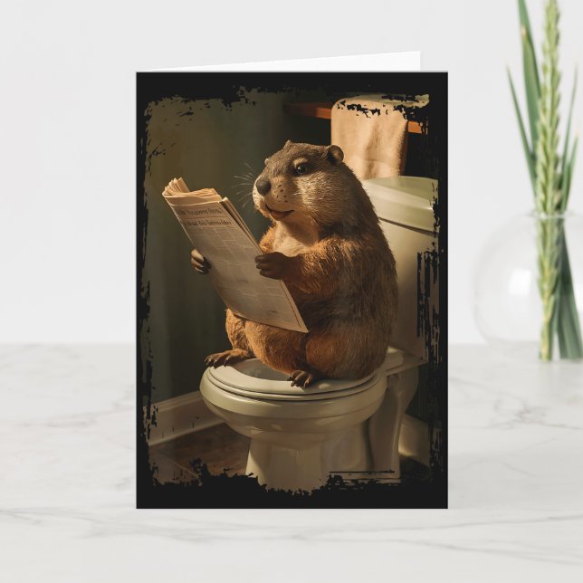 Groundhog Toilet  Karte (Vorderseite)