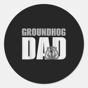 Groundhog-Vater-Shirt Groundhog-Liebhaber Groundho Runder Aufkleber