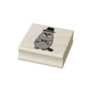 Groundhog verkleidet gummistempel