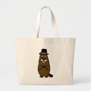 Groundhog verkleidet jumbo stoffbeutel