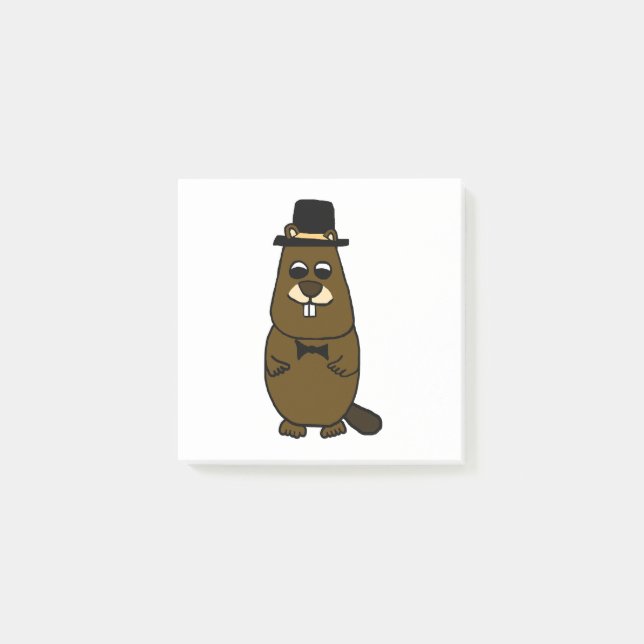 Groundhog verkleidet post-it klebezettel (Vorderseite)