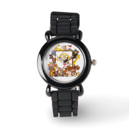 Group Cartoon Animals fun Armbanduhr
