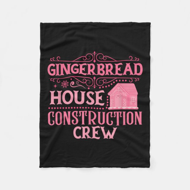 Group Gingerbread House Crew Weihnachten Cookie Fleecedecke (Vorderseite)