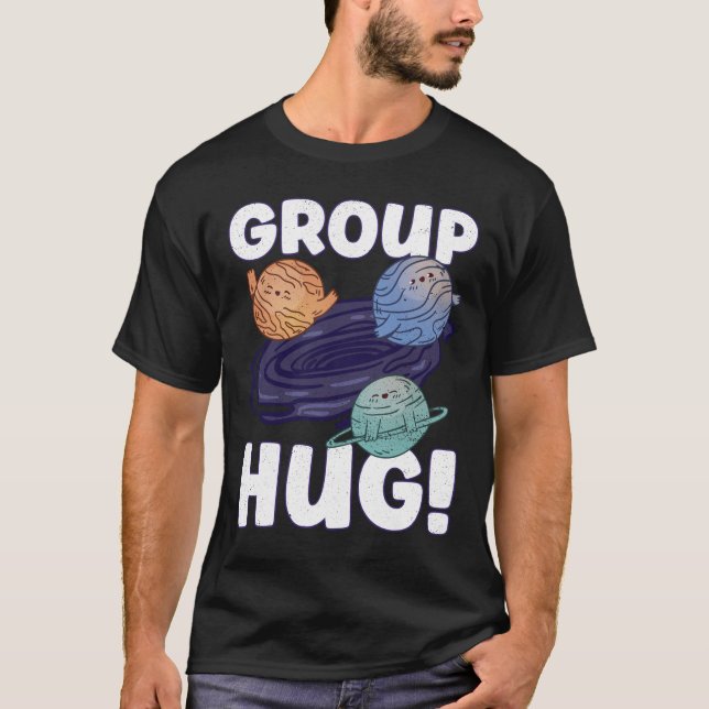 Group Hug! - Black Hole Space Astronomie T-Shirt (Vorderseite)