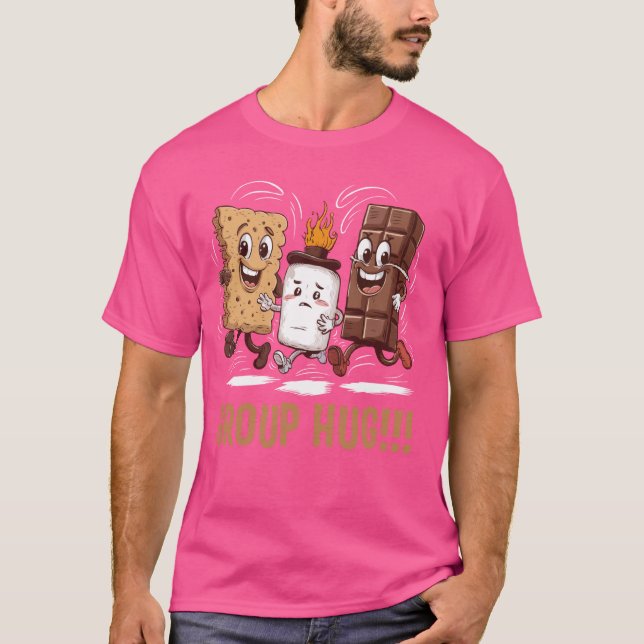 Group Hug S'mores Marshmallow Chocolate Camping Ca T-Shirt (Vorderseite)