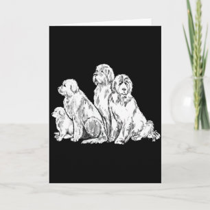 Group of Newfoundland dogs Karte