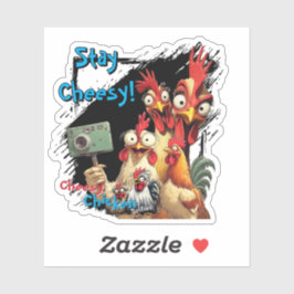 "Group Selfie Sticker" Chessy Chicken Vinyl Aufkleber