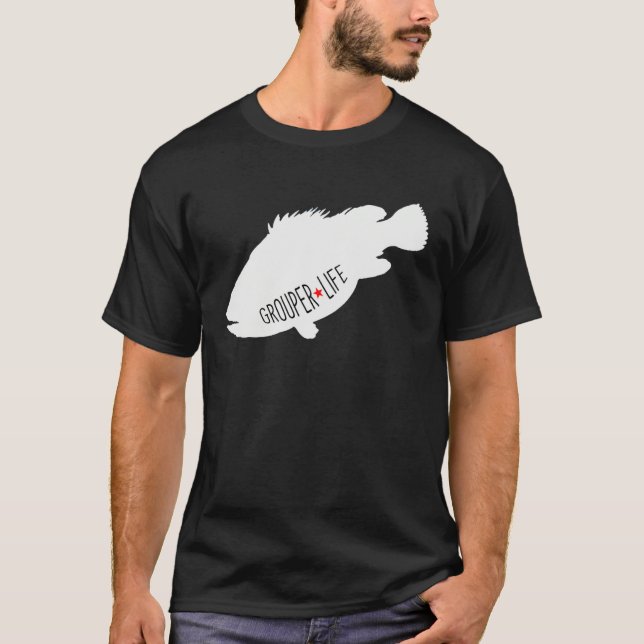 Grouper Life Saltwater Fishing T-Shirt (Vorderseite)