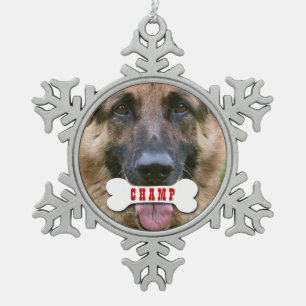 GROUPON Foto-Haustier mit kundenspezifischem Schneeflocken Zinn-Ornament