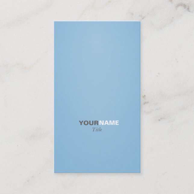 Groupon moderner Schriftart friedvolles Blau Visitenkarte (Vorderseite)