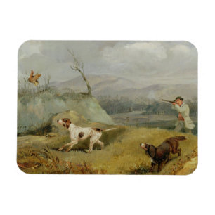 Grouse Shooting (Öl auf Leinwand) Magnet