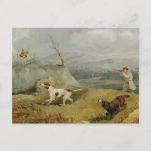 Grouse Shooting (Öl auf Leinwand) Postkarte