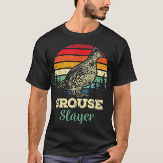 Grouse Slayer Funny Ruffed Grouse Bird Jagdhun T-Shirt