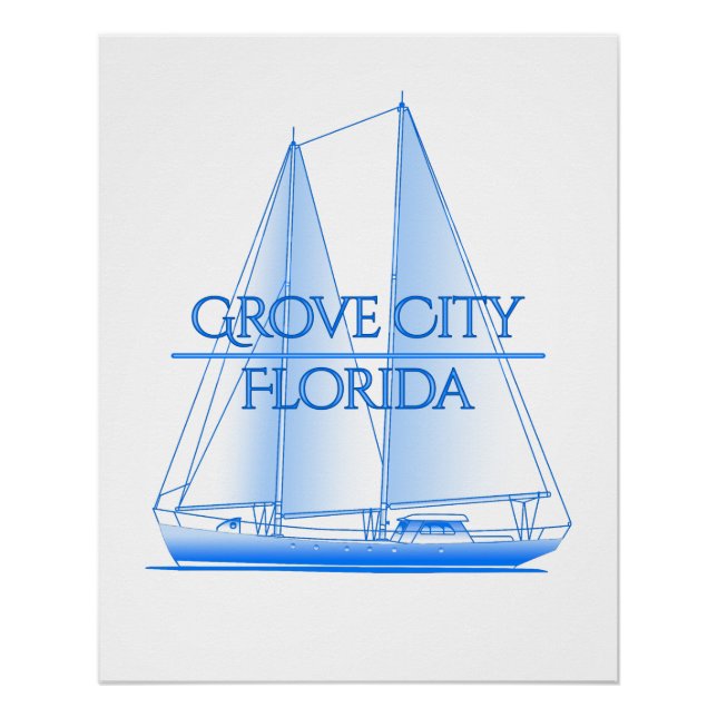 Grove City Coastal Nautical Sailing Poster (Vorderseite)