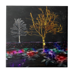 Grove of Living Gems Decorative Tile Fliese