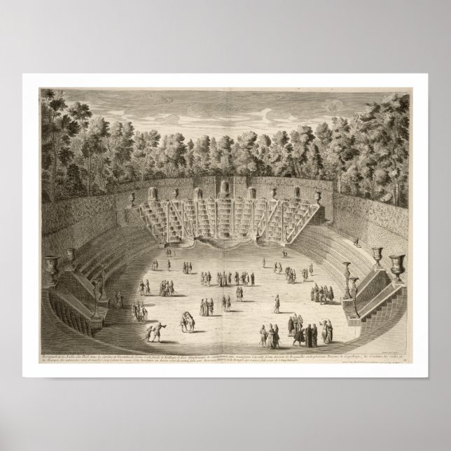 Grove of the Salle du Bal, Versailles, von "Les P Poster (Vorne)
