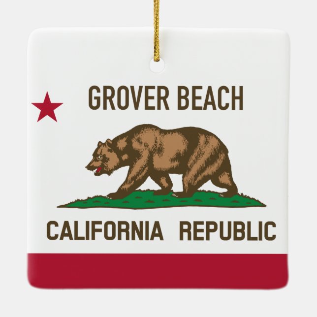 Grover Beach CA Keramikornament (Rückseite)