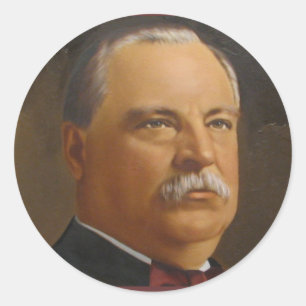 Grover Cleveland 22 &24 Runder Aufkleber