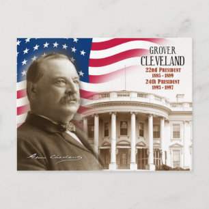 Grover Cleveland - 22. u. 24. Präsident der US Postkarte