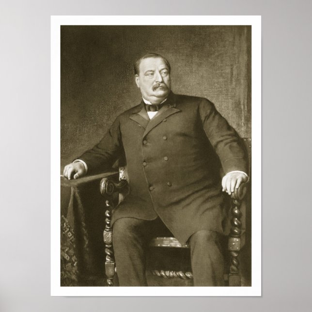 Grover Cleveland, 22. und 24. Präsident der Verein Poster (Vorne)