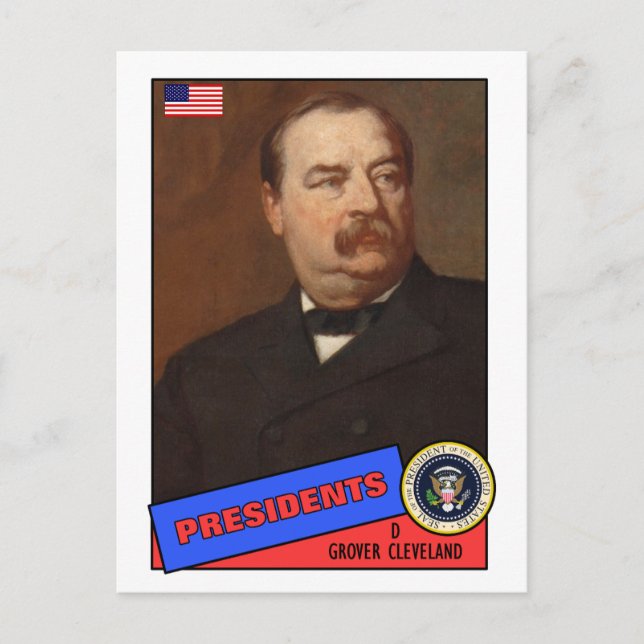 Grover Cleveland Baseball Card Postkarte (Vorderseite)