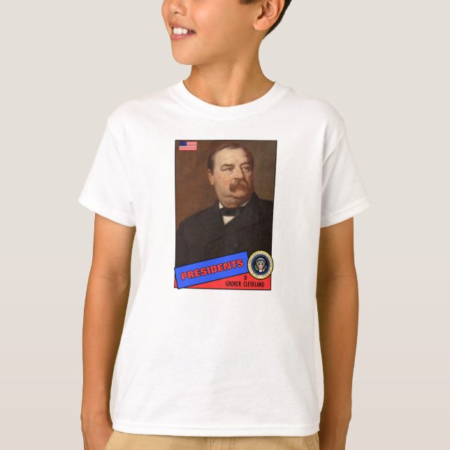 Grover Cleveland Baseball Card T-Shirt (Vorderseite)