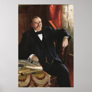 GROVER CLEVELAND Portrait von Anders Leonard Zorn Poster
