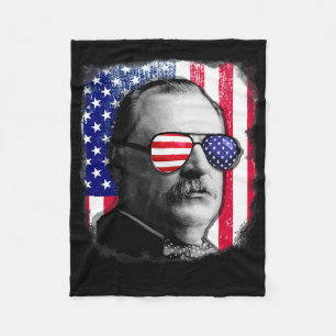 Grover Cleveland US-Flagge 4. Juli Fleecedecke