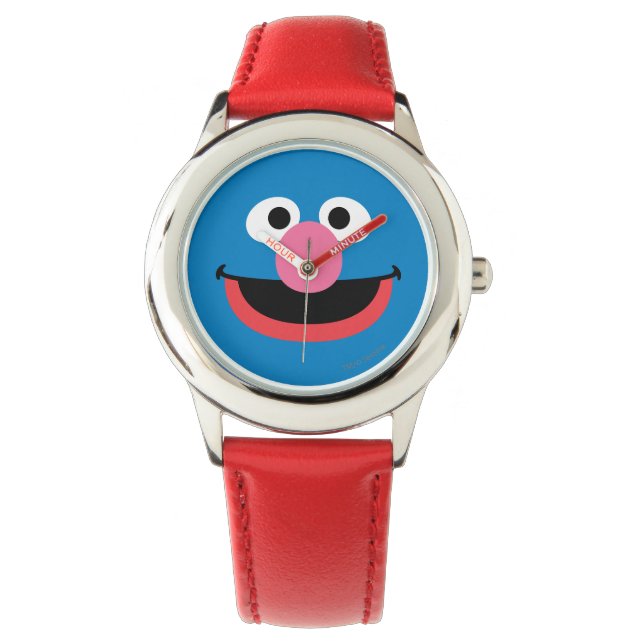 Grover Face Art Armbanduhr (Vorderseite)