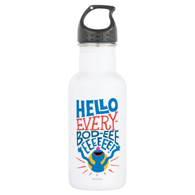 Grover Hello Edelstahlflasche (Vorderseite)