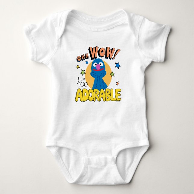 Grover | Ich bin zu anmutig Baby Strampler (Vorderseite)