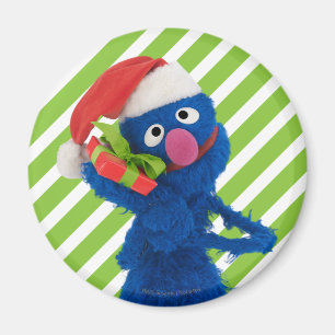 Grover mit Weihnachtsmannmütze Magnet