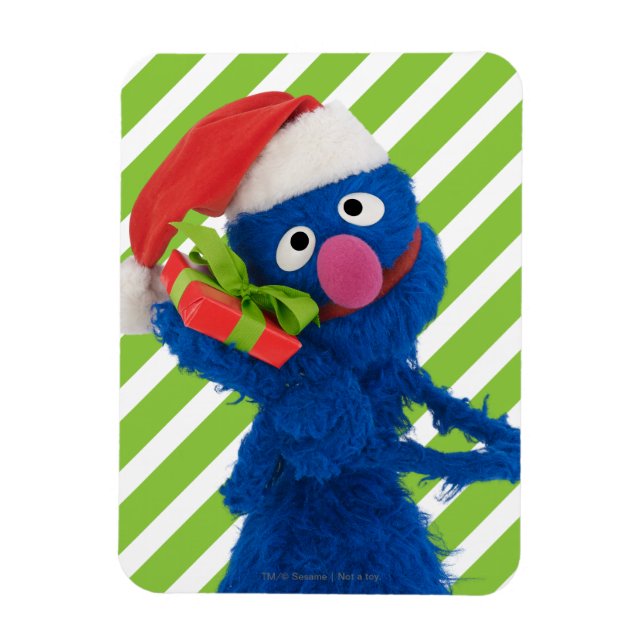Grover mit Weihnachtsmannmütze Magnet (Vertikal)