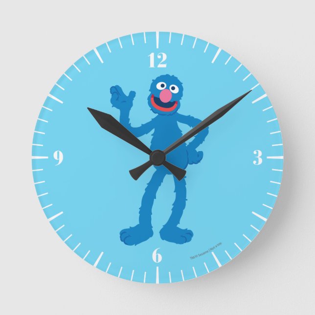 Grover Stehend Runde Wanduhr (Vorderseite)