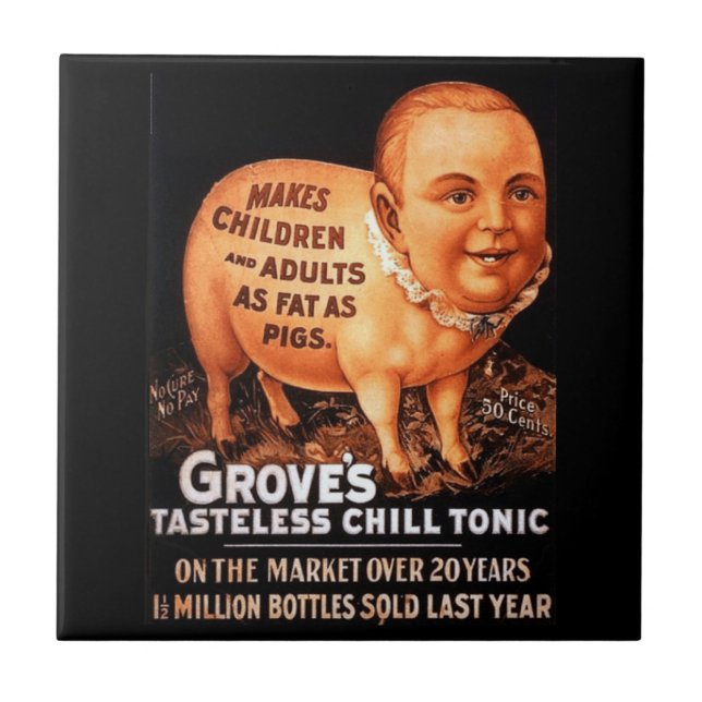 Groves Tonic macht Kinder und Erwachsene fett als  Fliese (Vorderseite)