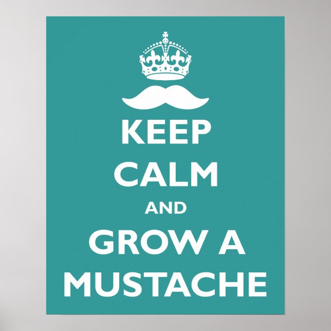 Grow a Mustache Poster (Vorne)
