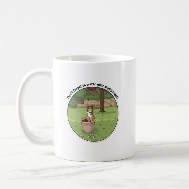 Grow a sheltie mug kaffeetasse (Links)