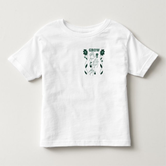 Grow - ASL-Design Kleinkind T-shirt (Vorderseite)