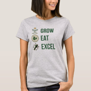 Grow Eat Excel Minimalist Executive Wellness T-Shirt