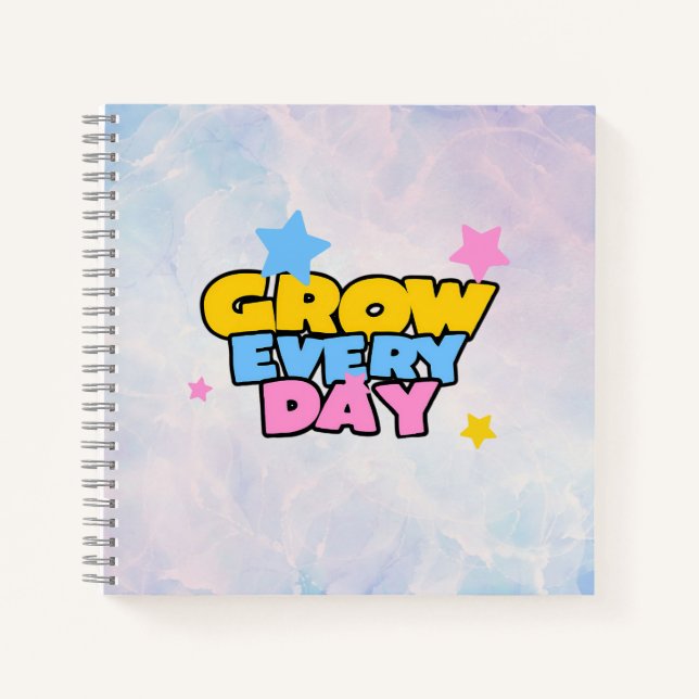 Grow Every Day Star  Notizbuch (Vorderseite)