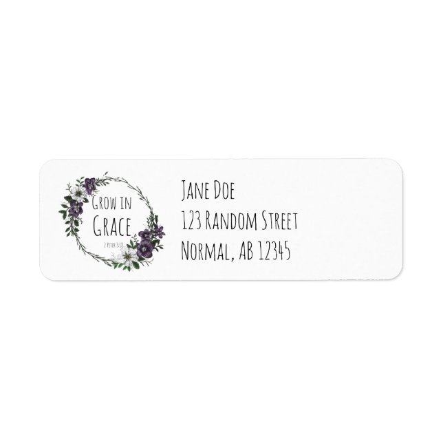 Grow in Grace Address Labels (Vorne)