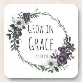 Grow in Grace Plastic Coaster Getränkeuntersetzer