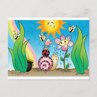 Grow mit mir! Grandit avec moi! 2 Postkarte
