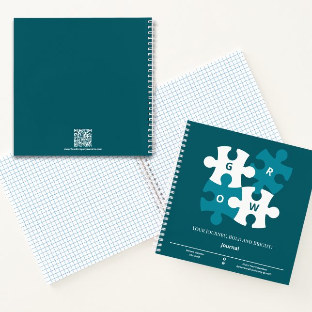 Grow Puzzle Ihr Reise-Aquamarin-Life-Coach Notizbuch (Teal White Grow Puzzle Your Journey Teal Life Coach Notebook)