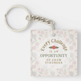 "Grow Stronger" Affirmation Acrylic Keychain Schlüsselanhänger