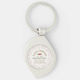 "Grow Stronger" Affirmation Metal Keychain Schlüsselanhänger