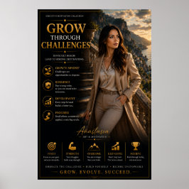 Grow Through Challenges – Motivation Poster