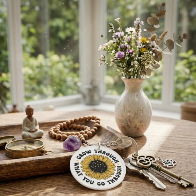 Grow through what you go through. keychain schlüsselanhänger (Von Creator hochgeladen)