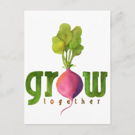 Grow Together Radish Postkarte