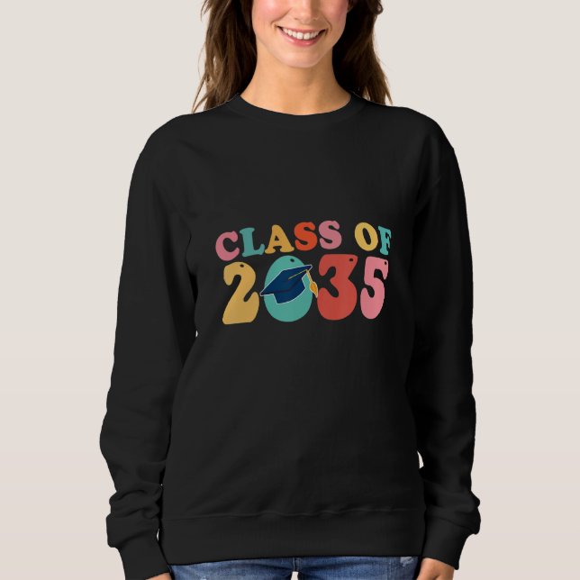 Grow With Me Class Of 2035 Graduation Preschool Sweatshirt (Vorderseite)